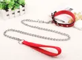 Rotes Hundeleinen-Set mit Schaumstoffgriff und Metallkette für Hunde - 2.0mm*120cm / Rotes Schaumstoff-Set