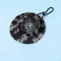 Cappello a secchiello tie-dye nero e grigio per animali con fori per le orecchie - Taglia S / Grigio