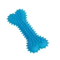 Jouet en os en forme de cœur en TPR bleu durable pour le nettoyage des dents - Os à Pointes Cœur / 11x4cm / Bleu foncé