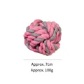 Palla in corda di cotone rosa e grigia per cani, diametro 7 cm - Grande (Circa 7cm) / Rosa