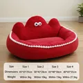 Cama de felpa roja con forma de monstruo para mascotas, perros y gatos pequeños y medianos - Talla 1 (45*35*25cm) / Manzana Roja