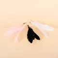 Pack de 3 plumas de repuesto de colores con cascabeles para varitas de juguete gato - Cabezal de Repuesto para Varita con Ventosa / Set de tres piezas / Blanco