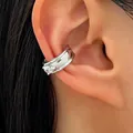 Manchette d'oreille argentée élégante avec zircone marquise pour oreilles non percées - Ensemble de Bagues d'Oreille Zirconia Marquise (X815)