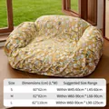 Housse de lit pour animaux jaune à motifs d'animaux lavable pour chiens et chats - Floral sur Fond Jaune