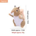 Plush squirrel dog toy, durable textured chew toy for pets, 19cm height, 69g weight - Squirrel