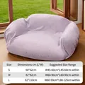 Housse de rechange lavable pour lit d'animaux à pois violets, tailles S, M et L - Violet à Pois