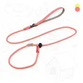 Durable braided P-rope slip lead for dog training and walking in vibrant pink color - Pink