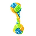 Jouet en corde de coton multicolore pour chien avec deux nœuds pour mâcher et jouer - Style 6