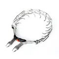 Collar de adiestramiento para perros con puntas de metal y hebilla de liberación rápida. - Ajuste regular / 2.5mm*35cm / Gris Reflectante