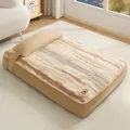 Cozy plush pet bed sofa for dogs and cats with warm wavy fur texture - Pet Bed / XL: 90x60cm (Recommended for pets within 17.5kg)
