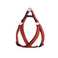 Strapazierfähiges rotes und schwarzes Nylon-Hundegeschirr mit doppelten D-Ringen - Einzelnes Geschirr (Ohne Leine) / 6mm*1.5m (Größe S) / Rot