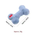 Jouet en peluche bleu en forme d'os pour chien, idéal pour mâcher et jouer, 18cm. - Os Bleu avec Cœur