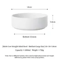 Große weiße matte Keramik-Haustierschüssel mit 1000 ml Fassungsvermögen und Design. - Mittelgroß / Mattweiß