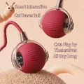 Interaktiver elektrischer Katzenspielball mit rotem Seil für selbstständigen Spielspaß - Intelligenter Interaktiver Ball (mit Seil) / Balldurchmesser 60mm/Seillänge 400mm / Rot