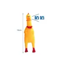 16 cm gelbes schreiendes Gummihuhn, quietschendes Spielzeug für Hunde und Stressabbau - S / 16cm