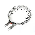 Collar de adiestramiento de púas de metal ajustable con hebilla rápida y puntas - Estilo Con Sombrero / 2.5mm*35cm / Gris Reflectante