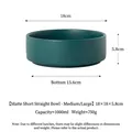 Großer mattgrüner Keramik-Napf für Haustiere, 1000ml Inhalt, 18cm Durchmesser für Hunde - Mittelgroß / Mattgrün