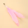 Testina di ricambio per piuma di gatto rosa con un campanellino e clip in metallo - Testina di Ricambio / Testina in Piuma Rosa