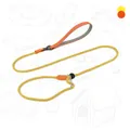 Durable yellow and orange climbing rope P-leash for professional dog training and daily walking - Yellow
