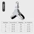 Verstellbares reflektierendes Hundegeschirr in Schwarz und Grau für große Hunde - Geschirr & Leine Set / S (Empfohlen 4-6kg) / Schwarz