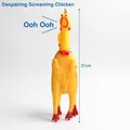Großes 31cm gelbes Vinyl-Schreihuhn-Spielzeug zum Stressabbau und für Haustiere - M / 31cm