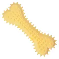 Jouet à mâcher durable en TPR jaune en forme d'os de cœur pour nettoyer les dents - Os à Pointes Cœur / 11x4cm / Jaune Macaron