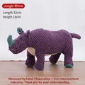 Lila Nashorn-Plüschhundespielzeug aus strukturiertem Maisvlies 32cm - Nashorn / 1 Stück