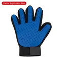 Guante de silicona azul para aseo de mascotas mano derecha para masaje de perros y gatos - Estilo Mano Derecha / Azul