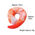 Realistic peeled shrimp shaped plush dog toy for interactive teething and chewing - Shrimp