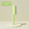 Light green fine-tooth self-cleaning grooming brush for effective pet hair removal - Fine Teeth / 19x7cm / Green