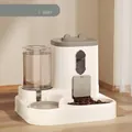 Automatische voer- en waterbak voor huisdieren in walvisgrijs, grote capaciteit - Stijl Met Oren / Grijs