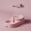 Distributeur automatique de nourriture et d'eau rose pour animaux avec réservoir - Abreuvoir Rose 2.2L
