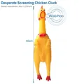 Großes 40cm gelbes schreiendes Huhn Quietschspielzeug für Haustiere und Stressabbau - L / 40CM