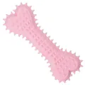 Jouet pour chien en forme d'os rose avec cœurs en TPR pour le nettoyage des dents - Os à Pointes Cœur / 11x4cm / Rose Macaron