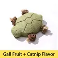 Turtle-shaped natural catnip toy with dried gall fruit for cat dental health and play - Turtle Toy (Gall Fruit + Catnip)