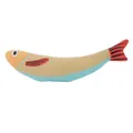 Weiches Plüsch-Fischspielzeug für Katzen mit Katzenminze und Glocke, Sardinen-Design - Degenfisch-Stil / 25x5x6cm / Gelb