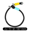 Guinzaglio professionale in nylon nero con catena a P per addestramento cani di taglia grande - Guinzaglio con Collare a Scorrimento / Larghezza 1.2cm / Nero