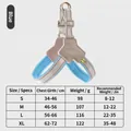 Größentabelle für verstellbares blaues Hundegeschirr mit reflektierenden Sicherheitsstreifen - Geschirr & Leine Set / S (Empfohlen 4-6kg) / Blau