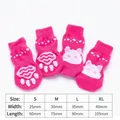 Chaussettes antidérapantes roses pour animaux motif chat et patte pour chiens/chats - XS / Lapin Rose
