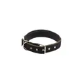 High-quality detail view of a durable black nylon dog collar with strong metal hardware - Black Collar Only / 6mm*1.5m S Size (Approx. 2.5-6kg)