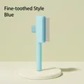 Blue self-cleaning fine-tooth pet comb for effective cat and dog grooming and deshedding - Fine Teeth / 19x7cm / Blue