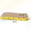Tiragraffi per gatti in cartone ondulato a forma di onda con dimensioni 45x21x4cm - forma di S
