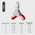 Verstellbares rotes reflektierendes Hundegeschirr mit Größentabelle für Hunde - Geschirr & Leine Set / S (Empfohlen 4-6kg) / Rot