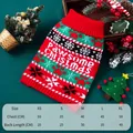 Suéter navideño de punto para mascotas con motivos festivos de patas rojas y verdes - XS / Estilo de Navidad Chris