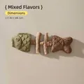 Fish-shaped silvervine cat toy molar stick with mixed catnip flavors for dental health - Fishbone Shaped Matatabi Teething Stick / Mint + Gall Fruit Style