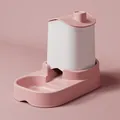 Distributeur automatique de nourriture et d'eau pour animaux, design rose et blanc - Distributeur Rose 1.8L