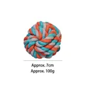 Palla in corda di cotone intrecciata tricolore 7cm per cani, peso circa 100g - Palla di Corda Intrecciata Tricolore / Grande (circa 7 cm) / Arancione
