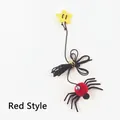 Gioco per gatti durevole da appendere alla porta con ragno rosso e ventosa elastica - Stile Ragno Rosso / Rosso