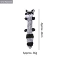 Long jouet en peluche raton laveur gris pour chien, à mâcher et jouer, 44 cm - Peau de Raton Laveur Gris