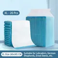XL size thick high-absorbency disposable pet training pads, 60x90cm, 20 count pack - Economy Thin Style / Economy Thin Extra Large (20 Sheets) / Blue